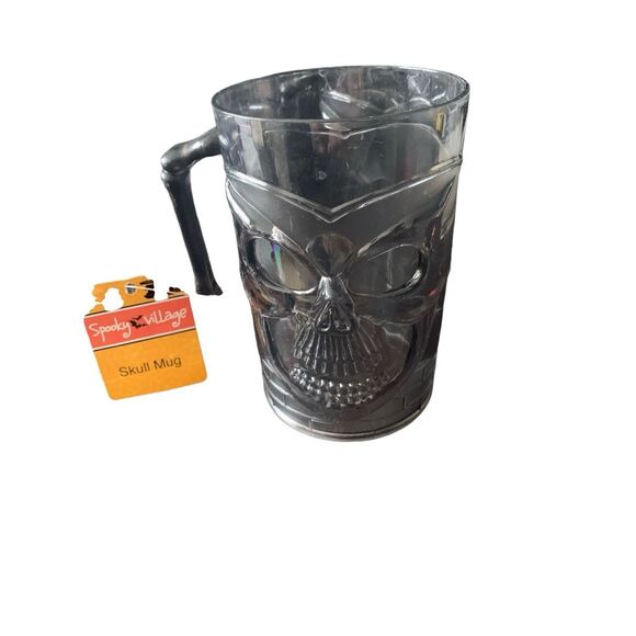 NEW Spooky Village 2013 Skull Mug Drink Cups! Lot of 5 Spook Up Your Party! - Picture 9 of 13